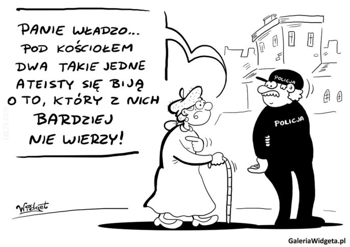 komiczne : Ateisci - policja