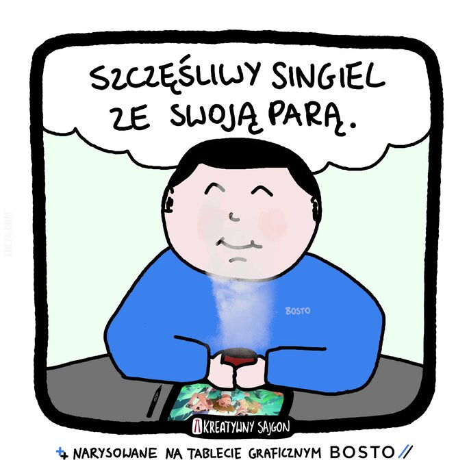 satyra : Szczęśliwy singiel ze swoją parą