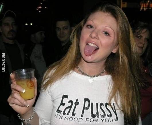 napis, reklama : Eat Pussy