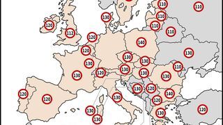 Ograniczenia prędkości na autostradach w europie