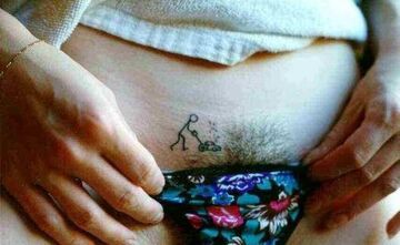 Tatuaż, kosiarka na....