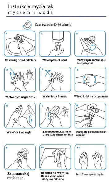 Instrukcja mycia rąk mydłem i wodą