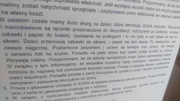 Skarga administracji osiedla : dzieci  pobiły bombki i jeszcze co ?