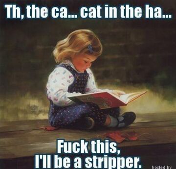 Th, the ca... cat in the ha..