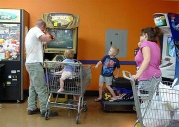 Tatuś gra na automacie