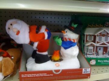 Mikołaj ognisko i bałwan