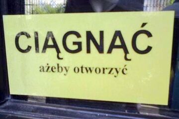 Ciągnąć, ażeby otworzyć