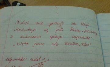 Piotrek nie pracuje na lekcji