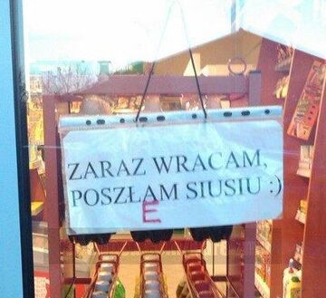 Zaraz wracam poszł(a/e)m siusiu