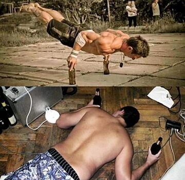 Znajdź różnice - butelki i fitness