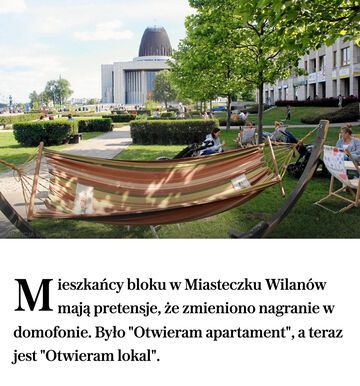 Problemy mieszkańców Wilanowa