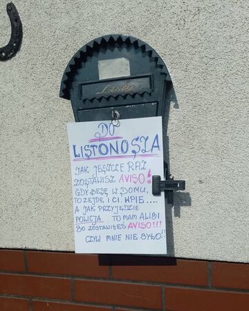 Informacja dla listonosza