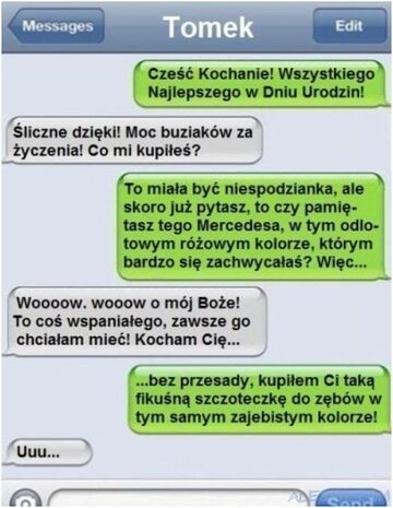 Życzenia urodzinowe od chłopaka z żartem