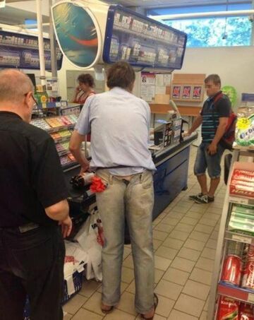 Spodnie tył na przód
