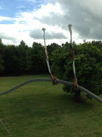 Po uderzeniu pioruna w piorunochron