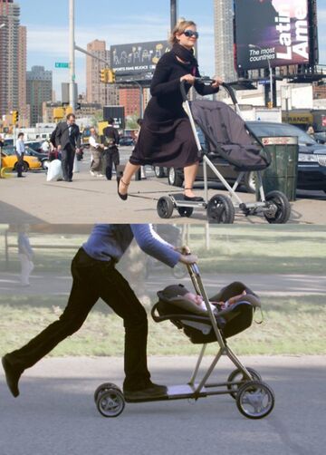 Wózek dziecięcy i hulajnoga