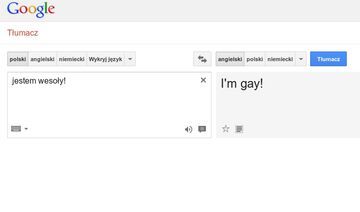 Google Translator - "jestem wesoły!"