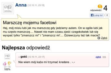 "Zgłoś Marszczę mojemu facetowi"