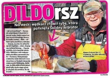 Norweski wędkarz złowił rybę, która połknęła wibrator
