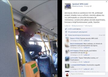 Idiota w autobusie linii 96 - MPK Łódź