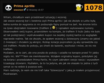 Fail na prima aprilis - Kupon Lotto