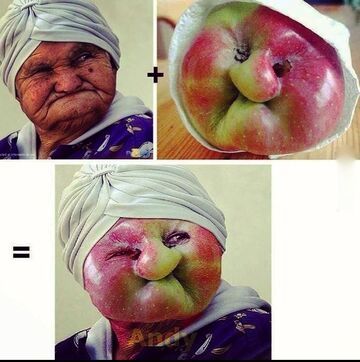 Kwaśna mina - Babunia vs Jabłko