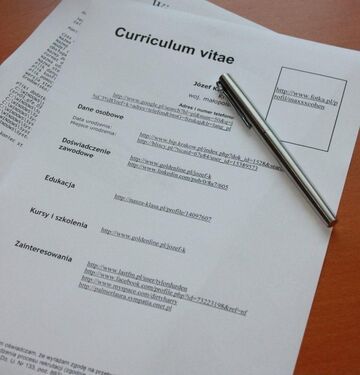 Curriculum Vitae - dzisiaj