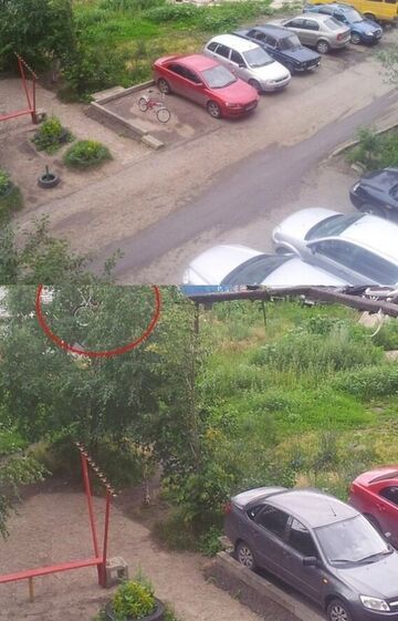 Rower zaparkowany na parkingu