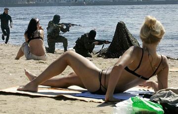 Tymczasem na plaży w Rosji