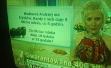 Dojenie byków. Program telegra