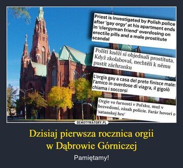 Pierwsza rocznica orgii w Dąbrowie Górnicze