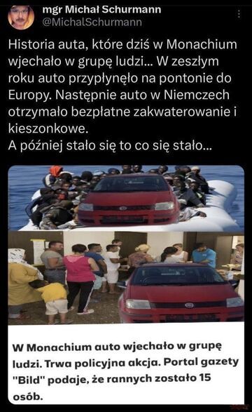 Auto wjechało...