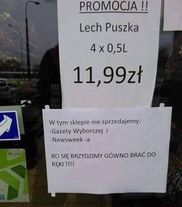"BO SIĘ BRZYDZIMY GÓWNA BRAĆ DO RĘKI"