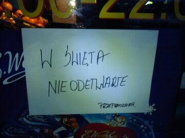 "W ŚWIĘTA NIE....."