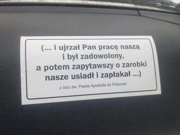 ....i ujrzał Pan pracę naszą