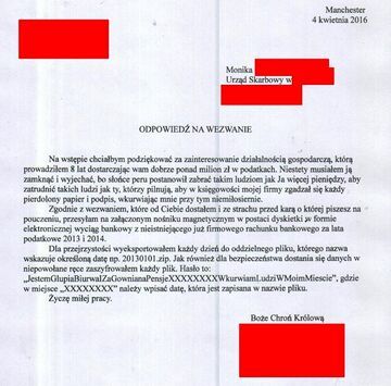 Odpowiedź Na Wezwanie Urzędu Skarbowego