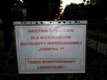 Śmietnik wyłącznie dla mieszkańców
