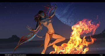 Neytiri - taniec wokół ognia