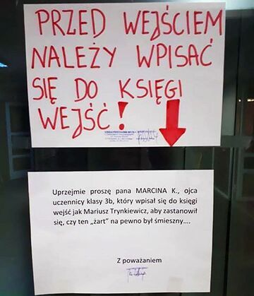 Wpis do księgi wejścia