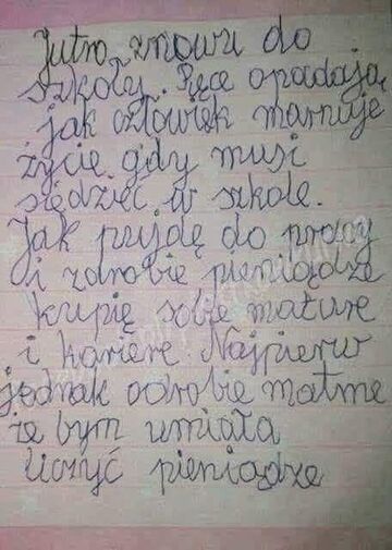 Jutro znowu do szkoły