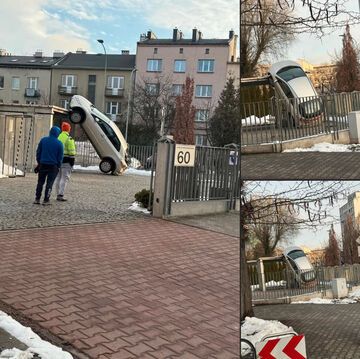 To nie fotomontaż, Kraków ul. Beliny winda na parkingu