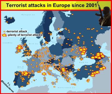 Ataki terrorystyczne w Europie od 2001 roku