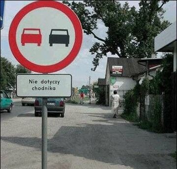 Nie dotyczy chodnika