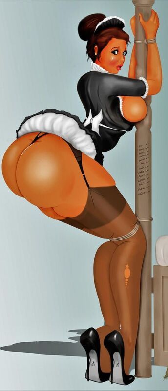 Pokojówka przywiązana do łoża