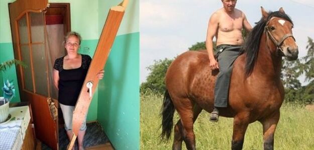 Wjechał na koniu do domu sąsiadki