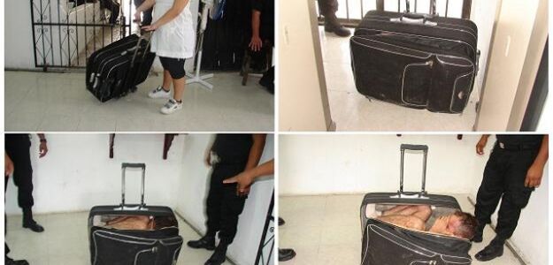 Chciał uciec z więzienia w walizce żony.