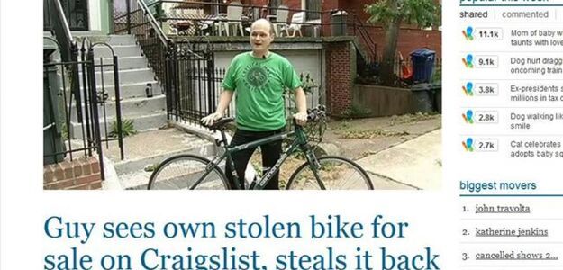 Upokorzył złodzieja rowerów i... leniwą policję.