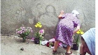 Ukraina: "Jezus" na ścianie fabryki