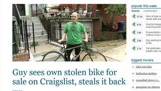 Upokorzył złodzieja rowerów i... leniwą policję.