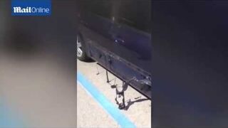 Samochód roztopił się przez upał?